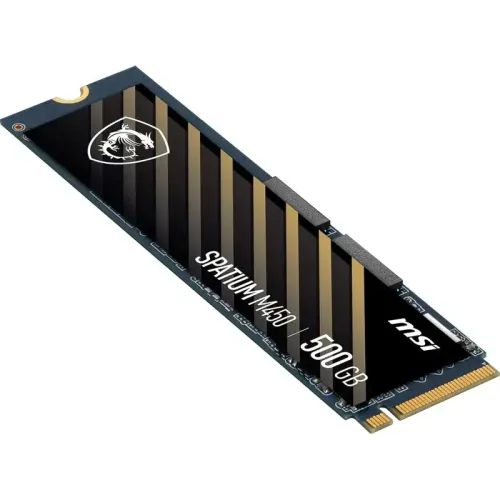 MSI SSD SPATIUM M450, 500GB, M.2(22x80mm), NVMe, PCIe 4.0 x4, 3D TLC, R/W 3600/2300, IOPs 300 000/550 000, TBW 300, DWPD 0.33 (5 лет)