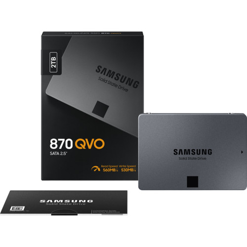 Твердотельные накопители/ Samsung SSD 870 QVO, 2000GB, 2.5