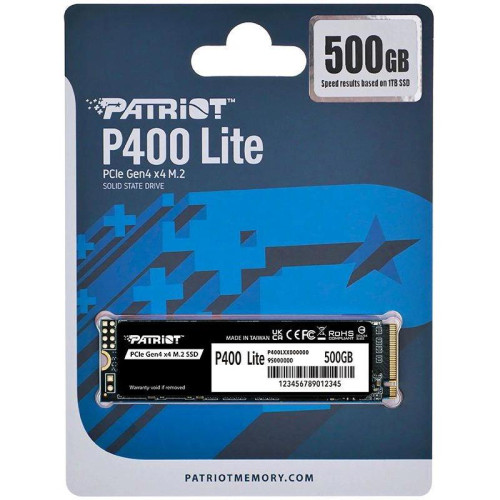 Накопитель SSD Patriot PCIe 4.0 x4 500GB P400LP500GM28H P400 Lite M.2 2280