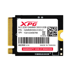 Твердотельный накопитель/ ADATA SSD GAMMIX S55, 2000GB, M.2(22x30mm), NVMe, PCIe 4.0 x4, 3D NAND, R/W 5000/3200MB/s, IOPs -/-, TBW 450, DWPD 0.1 (5 лет)