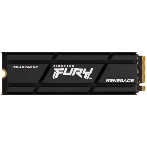 Твердотельный накопитель Kingston SSD Fury Renegade, 2000GB, M.2(22x80mm), NVMe, PCIe 4.0 x4, 3D TLC, R/W 7300/7000MB/s, IOPs 1 000 000/1 000 000, DRAM buffer 2048MB, TBW 2000, DWPD 0.55, with Heat Spreader (60 мес)