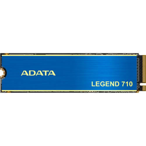 Твердотельный накопитель ADATA SSD LEGEND 710, 512GB, M.2(22x80mm), NVMe 1.4, PCIe 3.0 x4, 3D NAND, R/W 2400/1000MB/s, IOPs 90 000/150 000, TBW 130, DWPD 0.23, with Heat Sink (3 года)