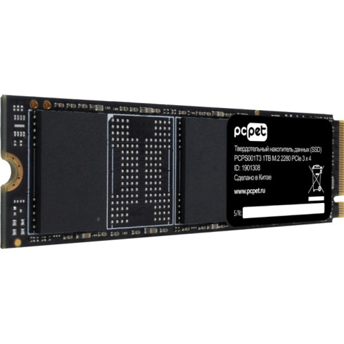 Твердотельный накопитель PC Pet PCIe 3.0 x4 1TB PCPS001T3 M.2 2280 OEM [PCPS001T3]