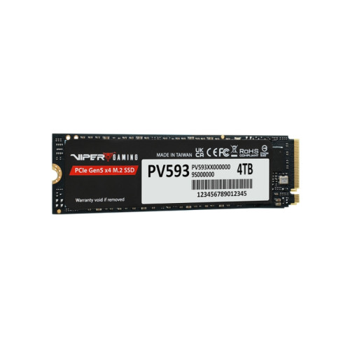 Твердотельный накопитель SSD Patriot PCIe 5.0 x4 4TB PV593P4TBM28H Viper VP593 M.2 2280 Твердотельный накопитель SSD Patriot PCIe 5.0 x4 4TB PV593P4TBM28H Viper VP593 M.2 2280