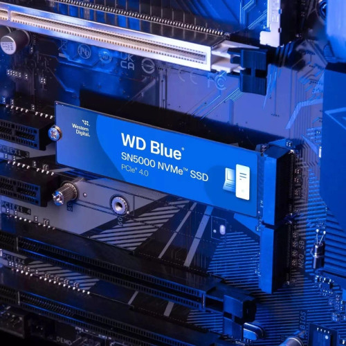 Твердотельные накопители/ WD SSD Blue SN5000, 1000GB, M.2(22x80mm), NVMe, PCIe 4.0 x4, TLC, R/W 5150/4900MB/s, TBW 600, DWPD 0.3 (12 мес.)