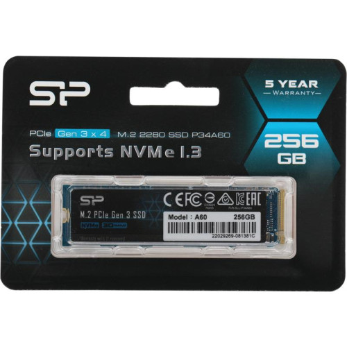 Твердотельный накопитель Silicon Power PCIe 3.0 x4 256GB SP256GBP34A60M28 M-Series M.2 2280 [SP256GBP34A60M28]