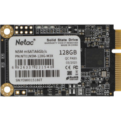 Твердотельный накопитель Netac SATA-III 128GB NT01N5M-128G-M3X N5M mSATA [NT01N5M-128G-M3X]