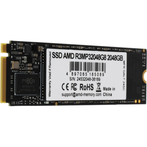 Твердотельный накопитель AMD PCIe 3.0 x4 2TB R3MP32048G8 Radeon M.2 2280 Твердотельный накопитель AMD PCIe 3.0 x4 2TB R3MP32048G8 Radeon M.2 2280