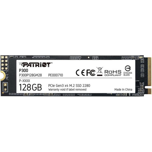 Твердотельный накопитель Patriot PCIe 3.0 x4 128GB P300P128GM28 P300 M.2 2280 [P300P128GM28]