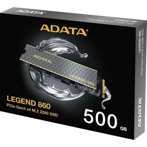 Твердотельный накопитель/ ADATA SSD LEGEND 860, 500GB, M.2(22x80mm), NVMe 1.4, PCIe Gen 4x4, 3D NAND, R/W 5000/3000MB/s, IOPs н.д./н.д., TBW 160, DWPD 0.2 (5 лет) Твердотельный накопитель/ ADATA SSD LEGEND 860, 500GB, M.2(22x80mm), NVMe 1.4, PCIe Gen 4x4, 3D NAND, R/W 5000/3000MB/s, IOPs н.д./н.д., TBW 160, DWPD 0.2 (5 лет)