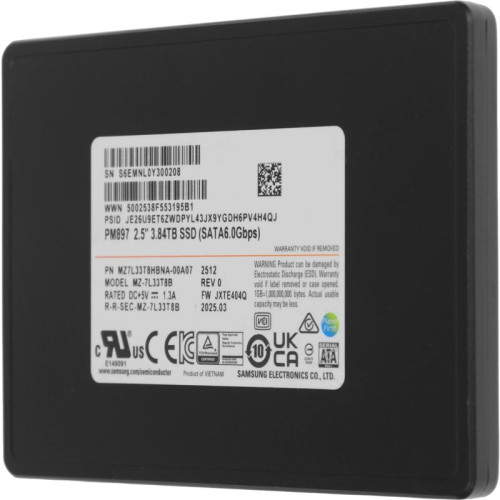 Твердотельный накопитель Samsung SATA-III 3.75TB MZ7L33T8HBNA-00A07 PM897 2.5