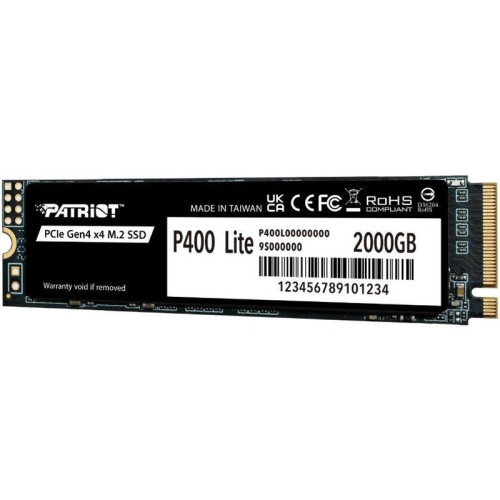 Накопитель SSD Patriot PCIe 4.0 x4 2TB P400LP2KGM28H P400 Lite M.2 2280