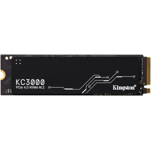 Твердотельный накопитель Kingston SSD KC3000, 1024GB, M.2(22x80mm), NVMe, PCIe 4.0 x4, 3D TLC, R/W 7000/6000MB/s, IOPs 900 000/1 000 000, DRAM buffer 1024MB, TBW 800, DWPD 0.71, with Heat Spreader (60 мес)