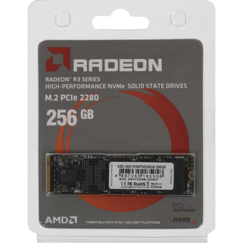 Твердотельный накопитель AMD PCIe 3.0 x4 256GB R3MP30256G8 Radeon M.2 2280