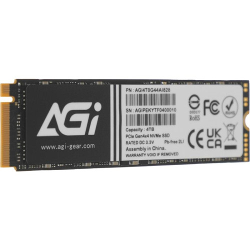 Накопитель SSD AGi PCIe 4.0 x4 4TB AGI4T0G44AI828-CB AI828 M.2 2280