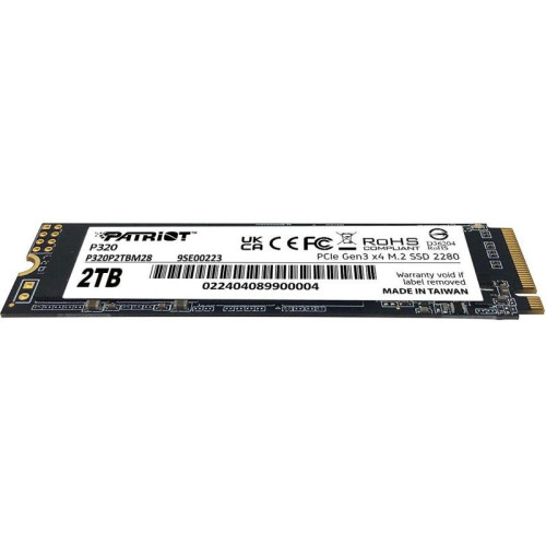 Твердотельный накопитель Patriot PCIe 3.0 x4 2TB P320P2TBM28 P320 M.2 2280 [P320P2TBM28]