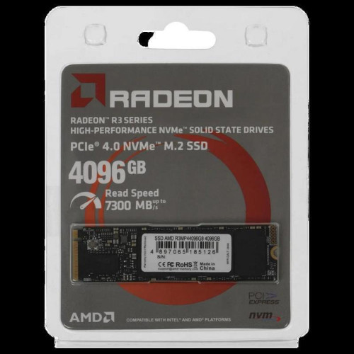Твердотельный накопитель AMD PCIe 4.0 x4 4TB R3MP44096G8 Radeon M.2 2280
