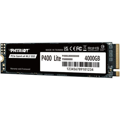 Накопитель SSD Patriot PCIe 4.0 x4 4TB P400LP4KGM28H P400 Lite M.2 2280