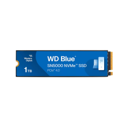 Твердотельные накопители/ WD SSD Blue SN5000, 1000GB, M.2(22x80mm), NVMe, PCIe 4.0 x4, TLC, R/W 5150/4900MB/s, TBW 600, DWPD 0.3 (12 мес.)