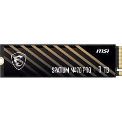 MSI SSD SPATIUM M470 Pro, 1000GB, M.2(22x80mm), NVMe, PCIe 4.0 x4, 3D TLC, R/W 6000/4500, IOPs 950 000/950 000, TBW 320, DWPD 0.2 (5 лет)