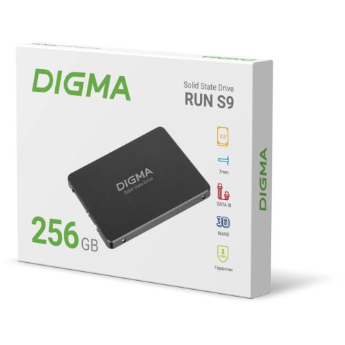 Твердотельный накопитель Digma SATA-III 256GB DGSR2256GS93T Run S9 2.5