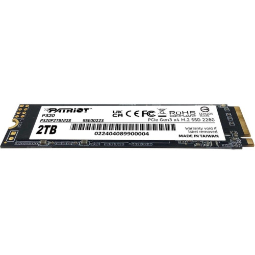 Твердотельный накопитель Patriot PCIe 3.0 x4 2TB P320P2TBM28 P320 M.2 2280 [P320P2TBM28]