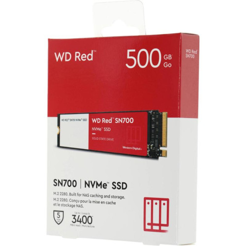 Накопитель SSD WD Original PCIe 3.0 x4 500GB WDS500G1R0C Red SN700 M.2 2280