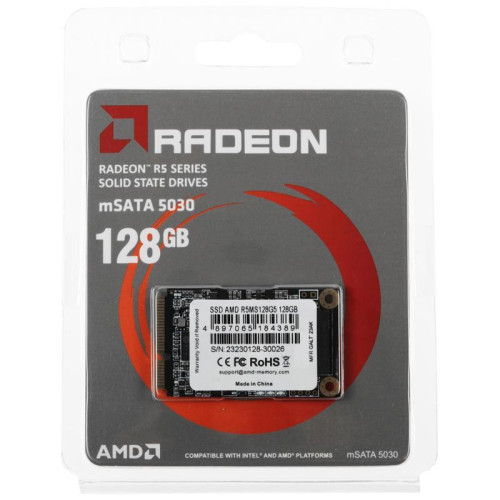 Твердотельный накопитель AMD SATA 128GB R5MS128G5 Radeon R5 mSATA [R5MS128G5]