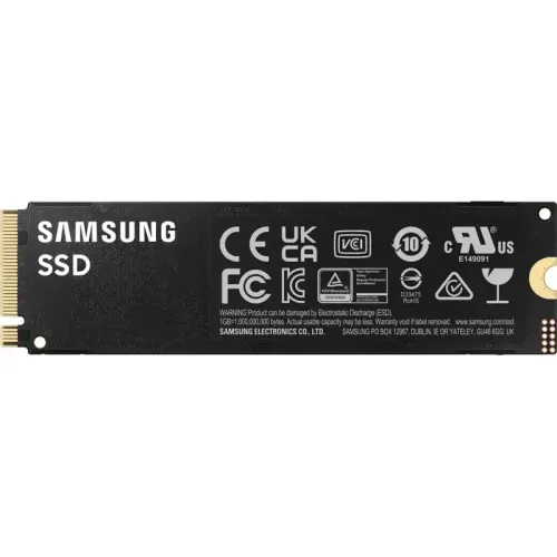 Твердотельный накопитель Samsung SSD 990 PRO, 4000GB, M.2(22x80mm), NVMe 2.0, PCIe 4.0 x4, V-NAND TLC, R/W 7450/6900MB/s, IOPs 1 400 000/1 550 000, DRAM buffer 4096MB, TBW 2400, DWPD 0.33 (12 мес.)