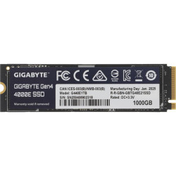 Твердотельный накопитель SSD Gigabyte M.2 2280 1TB Gen4 4000E SSD PCI Express 4.0x4, NVMe 1.4, 4000/3900, MTBF 1.5M, 3D NAND, 320TBW, RTL