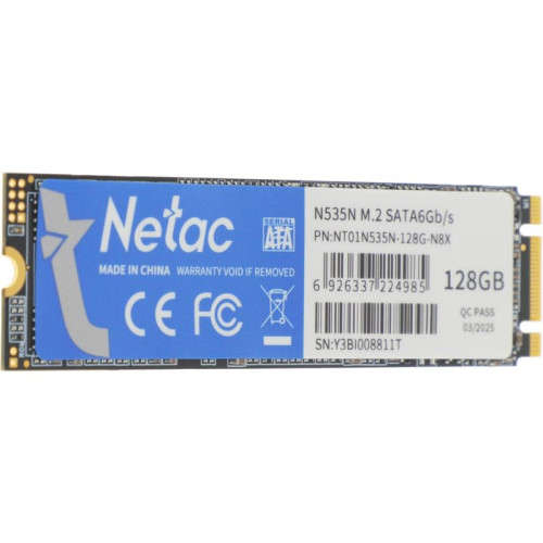Твердотельный накопитель Netac SATA-III 128GB NT01N535N-128G-N8X N535N M.2 2280 [NT01N535N-128G-N8X]