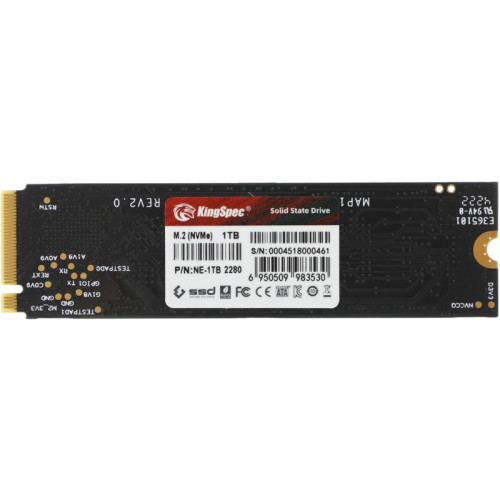 Твердотельный накопитель Kingspec PCIe 3.0 x4 1TB NE-1TB M.2 2280 [NE-1TB]
