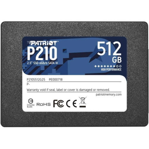 Твердотельный накопитель Patriot SATA-III 512GB P210S512G25 P210 2.5