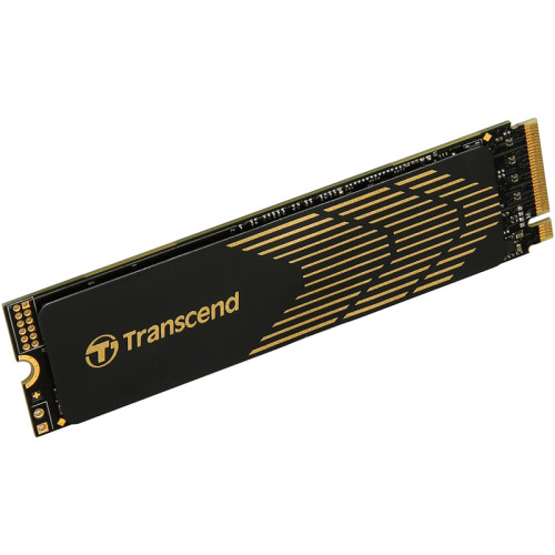 Твердотельный накопитель/ Transcend SSD MTE240S, 1000GB, M.2(22x80mm), NVMe 1.4, PCIe 4.0 x4, 3D TLC, R/W 3800/3200MB/s, IOPs 370 000/560 000, DRAM buffer 512MB, TBW 1700, DWPD 0.9 (5 лет)