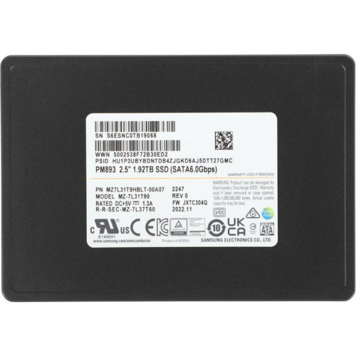Твердотельный накопитель Samsung SATA-III 1920GB MZ7L31T9HBLT-00A07 PM893 2.5