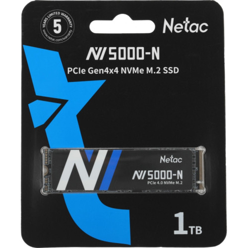 Твердотельный накопитель Netac PCIe 4.0 x4 1TB NT01NV5000N-1T0-E4X NV5000-N M.2 2280 [NT01NV5000N-1T0-E4X]