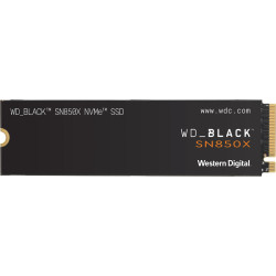 Твердотельный накопитель WD SSD Black SN850X, 1000GB, M.2(22x80mm), NVMe, PCIe 4.0 x4, 3D TLC, R/W 7300/6300MB/s, IOPs 800 000/1 100 000, DRAM buffer 1024MB, TBW 600, DWPD 0.3 (12 мес.)