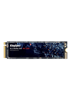 Твердотельный накопитель/ Kingspec SSD NE-256 2280, 256GB, M.2(22x80mm), NVMe, PCIe 3.0 x4, R/W 2200/1300MB/s, IOPs н.д./н.д., TBW 200, DWPD 0.69 (3 года)