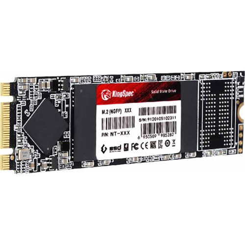 Твердотельный накопитель/ Kingspec SSD NT-128 2280, 128GB, M.2(22x80mm), SATA3, R/W 500/450MB/s, IOPs н.д./н.д., TBW 60, DWPD 0.4 (3 года)