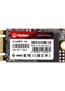 Твердотельный накопитель/ Kingspec SSD NT-1TB 2242, 1024GB, M.2(22x42mm), SATA3, R/W 570/540MB/s, IOPs н.д./н.д., TBW 480, DWPD 0.4 (3 года)