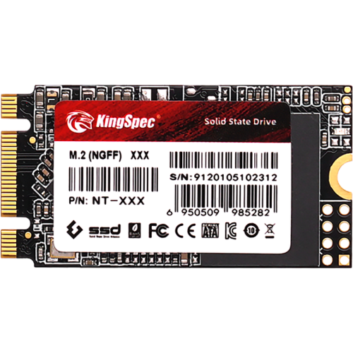Твердотельный накопитель/ Kingspec SSD NT-1TB 2242, 1024GB, M.2(22x42mm), SATA3, R/W 570/540MB/s, IOPs н.д./н.д., TBW 480, DWPD 0.4 (3 года)