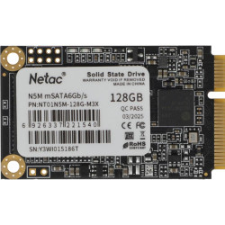 Твердотельный накопитель Netac SATA-III 128GB NT01N5M-128G-M3X N5M mSATA [NT01N5M-128G-M3X]
