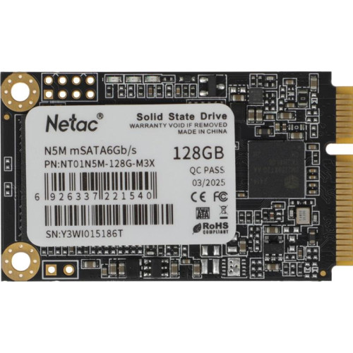 Твердотельный накопитель Netac SATA-III 128GB NT01N5M-128G-M3X N5M mSATA [NT01N5M-128G-M3X]