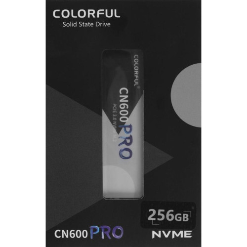 Твердотельный накопитель SSD Colorful M.2 2280 CN600 256GB PRO Client SSD PCIe Gen3x4 with NVMe, 3200/1200, MTBF 2M, 3D NAND, DRAM-less, 160TBW, RTL