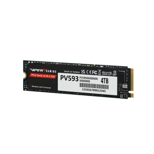 Твердотельный накопитель SSD Patriot PCIe 5.0 x4 4TB PV593P4TBM28H Viper VP593 M.2 2280 Твердотельный накопитель SSD Patriot PCIe 5.0 x4 4TB PV593P4TBM28H Viper VP593 M.2 2280