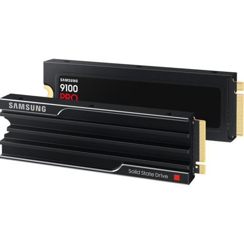 Твердотельный накопитель/ Samsung SSD 9100 PRO, 1000GB, M.2(22x80mm), NVMe 2.0, PCIe 5.0 x4, V-NAND TLC, R/W 14700/13300MB/s, IOPs 1 850 000/2 600 000, TBW 600, DWPD 0.3, with Heatsink (12 мес.)