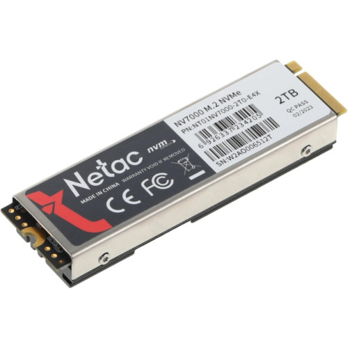 Твердотельный накопитель Netac PCIe 4.0 x4 2TB NT01NV7000-2T0-E4X NV7000 M.2 2280 [NT01NV7000-2T0-E4X]
