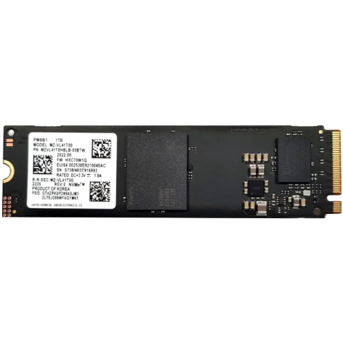 Твердотельный накопитель Samsung SSD PM9B1, 1024GB, M.2(22x80mm), NVMe, PCIe 4.0 x4, R/W 3600/3000MB/s, IOPs 500 000/420 000 (12 мес.)
