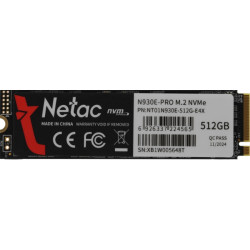 Твердотельный накопитель Netac PCIe 3.0 x4 512GB NT01N930E-512G-E4X N930E Pro M.2 2280 [NT01N930E-512G-E4X]