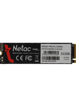 Твердотельный накопитель Netac PCIe 3.0 x4 512GB NT01N930E-512G-E4X N930E Pro M.2 2280 [NT01N930E-512G-E4X]